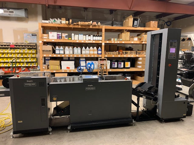 Duplo DBM-500 with DC-10/60 Collator Tower (Used Bookletmaker System)