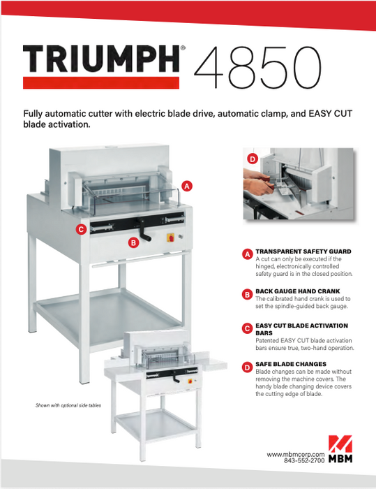 Triumph 4850-95 Paper Cutter (used)
