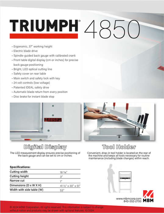 Triumph 4850-95 Paper Cutter (used)
